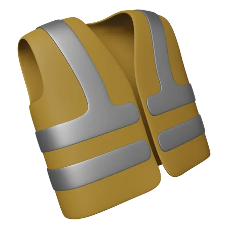 3 D Safety Vest Illustration 3D Icon