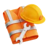 Safety Vest And Helmet