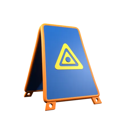 Safety Warning Sign  3D Icon