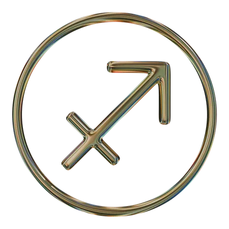 Icône 3d du zodiaque Sagittaire  3D Icon