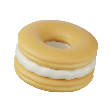 Sahne Donut  3D Icon