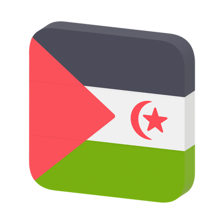 Sahrawi Arab Democratic Republic Flag  3D Icon