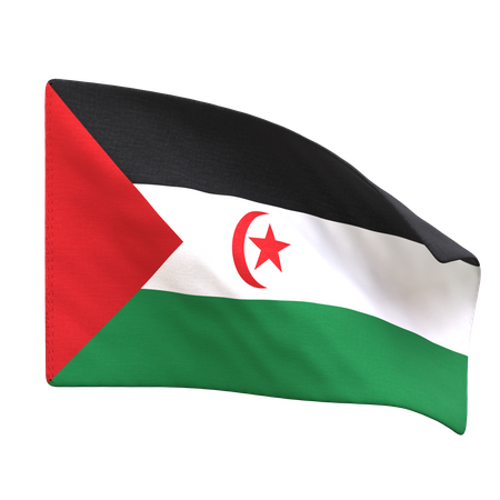 Sahrawi Arab Flag  3D Icon