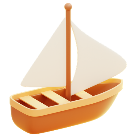Sail Boat  3D Icon