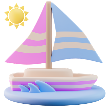 Sailboat  3D Icon