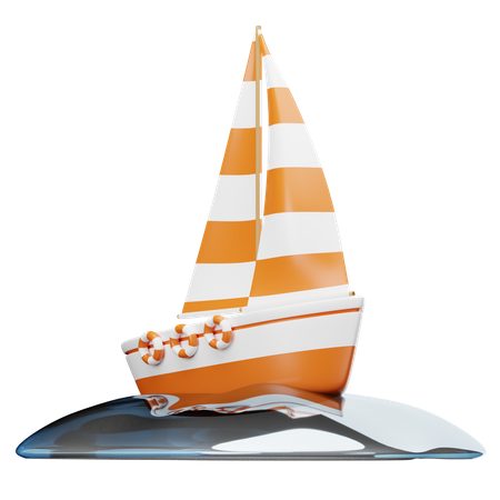 Sailboat 3D Illustration