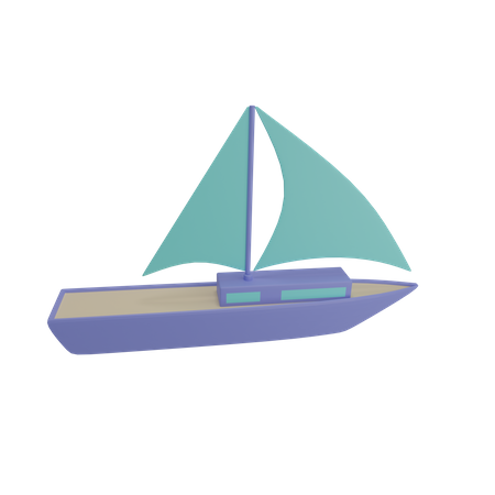 Sailboat  3D Illustration