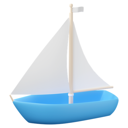 Sailboat 3D Icon
