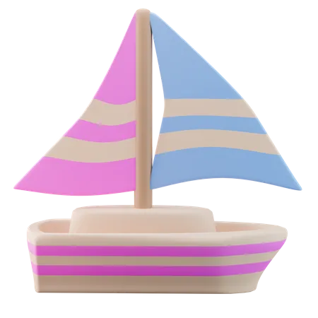 Sailboat 3 D Icon Illustration 3D Icon
