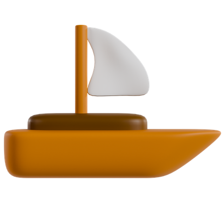 Sailing Adventure at Sunset  3D Icon