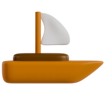 Sailing Adventure at Sunset  3D Icon