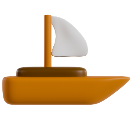 Sailing Adventure at Sunset  3D Icon