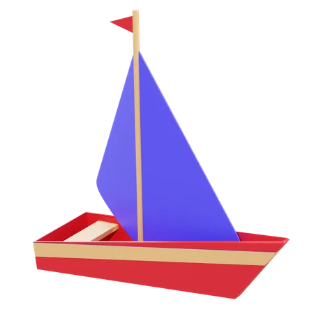 Sailing Boat  3D Illustration