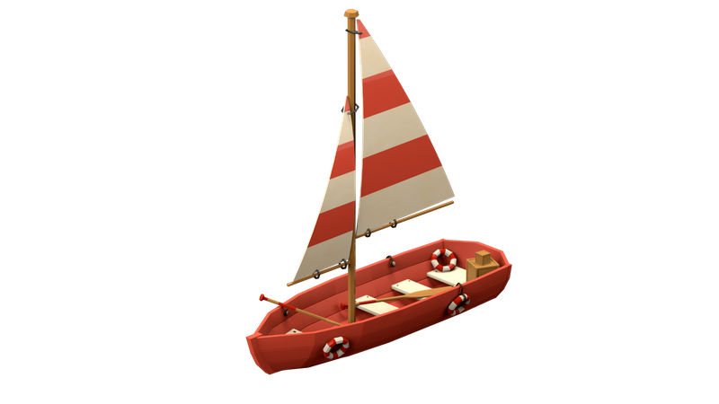 Sailing Boat  3D Illustration