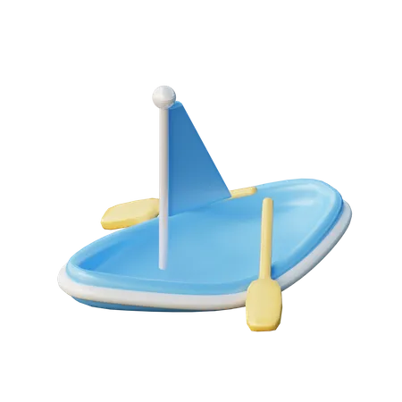 Sailing Boat  3D Illustration