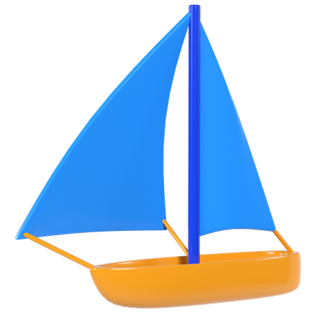 Sailing Boat 3D Illustration