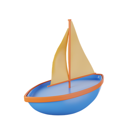 Sailing Boat  3D Illustration
