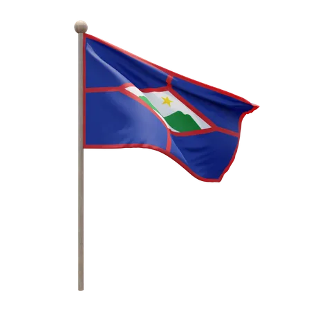 Mât de drapeau de Saint-Eustache  3D Flag