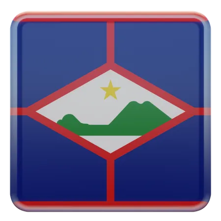 Sint-Eustatius-Platz-Flagge  3D Icon