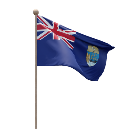 Saint Helena Flag Pole  3D Flag