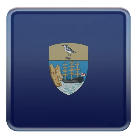 Saint Helena Square Flag  3D Icon