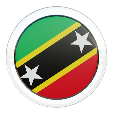 Saint Kitts And Nevis Flag  3D Flag