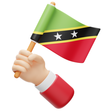 Saint Kitts And Nevis Flag  3D Icon