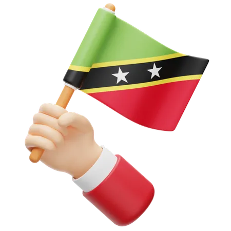 Saint Kitts And Nevis Flag  3D Icon