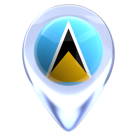 セントルシア  3D Icon