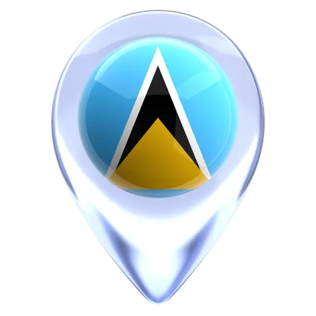 セントルシア  3D Icon