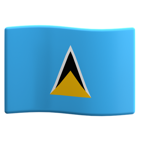 セントルシア  3D Icon