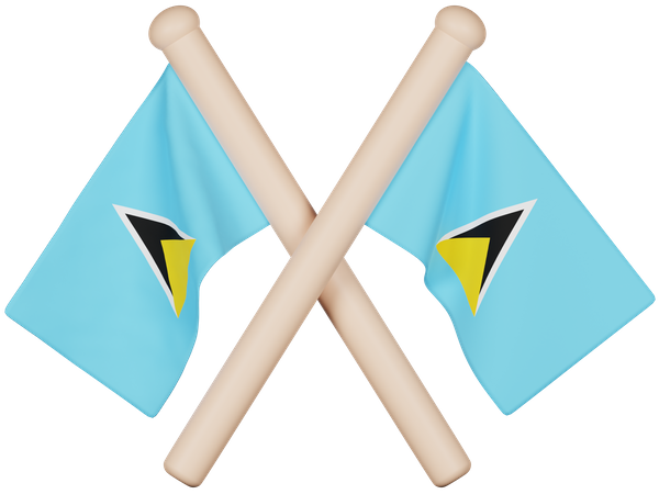 Saint Lucia Flag  3D Icon