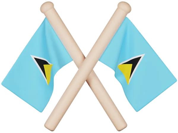 Saint Lucia Flag  3D Icon