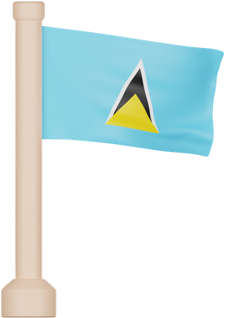 Saint Lucia Flag  3D Icon