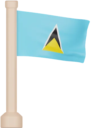 Saint Lucia Flag  3D Icon