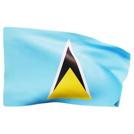 Saint Lucia Flag  3D Icon