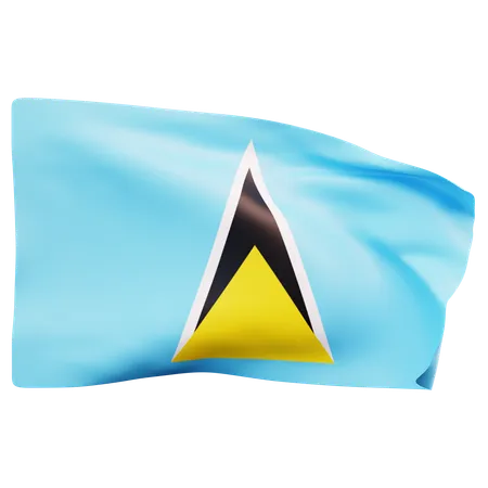 Saint Lucia Flag  3D Icon