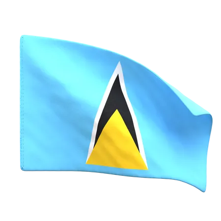Saint Lucia Flag  3D Icon
