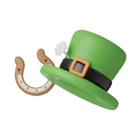 Chapeau et fer à cheval de Saint Patrick  3D Icon