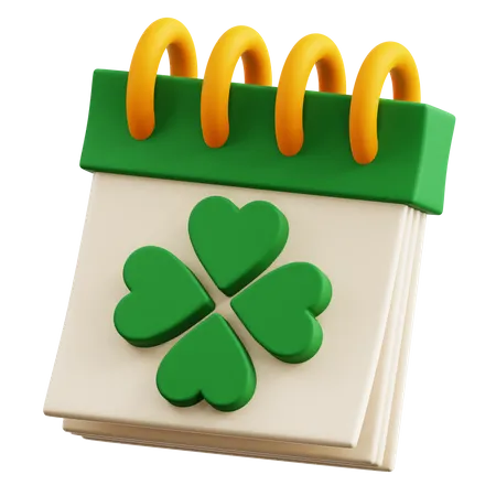 Saint Patrick Day Calendar  3D Icon