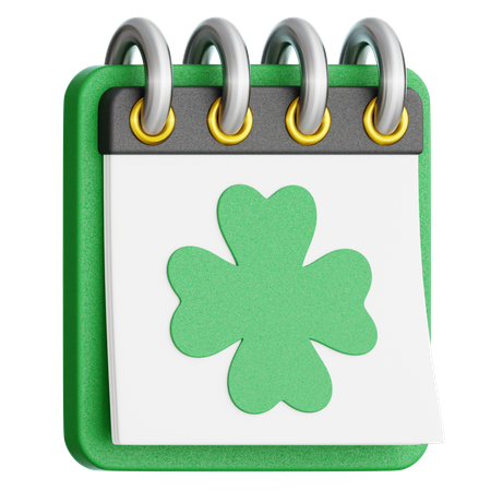 Saint Patrick Day Calender  3D Icon