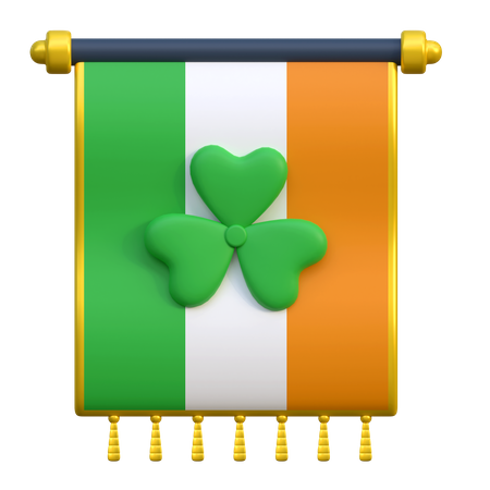 Saint Patrick Flag  3D Icon