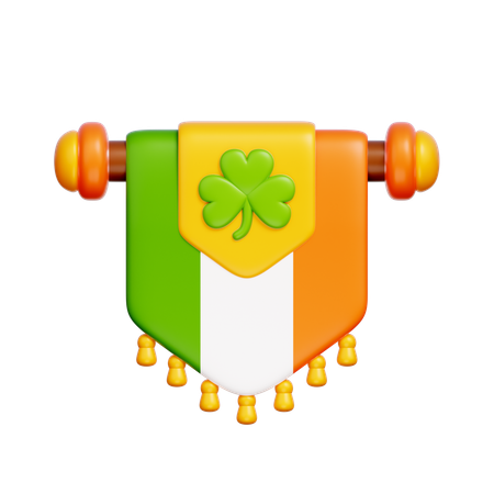 Saint Patrick Flag  3D Icon