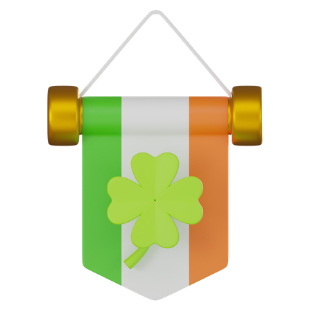 Saint Patrick Flag  3D Icon