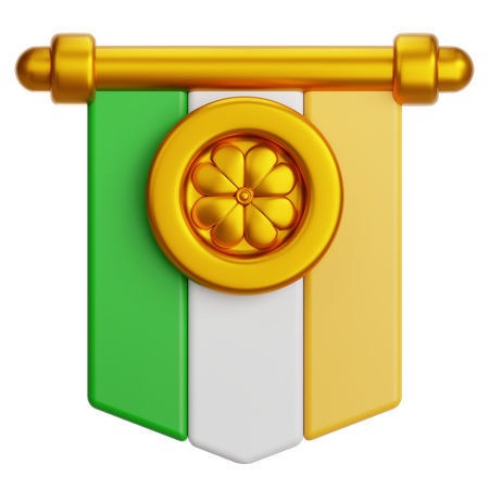 Saint Patrick Flag  3D Icon