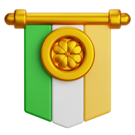 Saint Patrick Flag  3D Icon