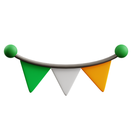 Saint Patrick Flag Garlands  3D Icon