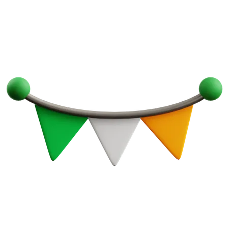 Saint Patrick Flag Garlands  3D Icon