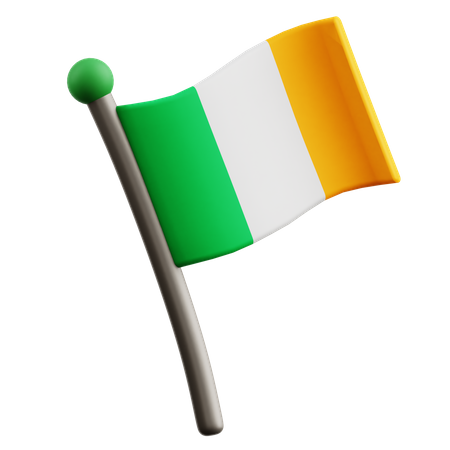 St. Patrick's Day Flagge  3D Icon