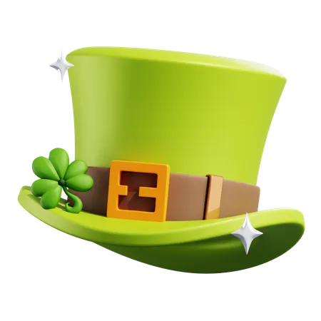 Saint Patrick Hat With Stars  3D Icon